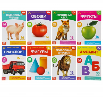 Книги «Карточки Домана на скрепке», набор, 8 шт. по 20 стр.
